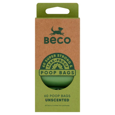 Beco Pets Unscented Dog Poop Bags Extra Thick Waste Bags 60 per Pack