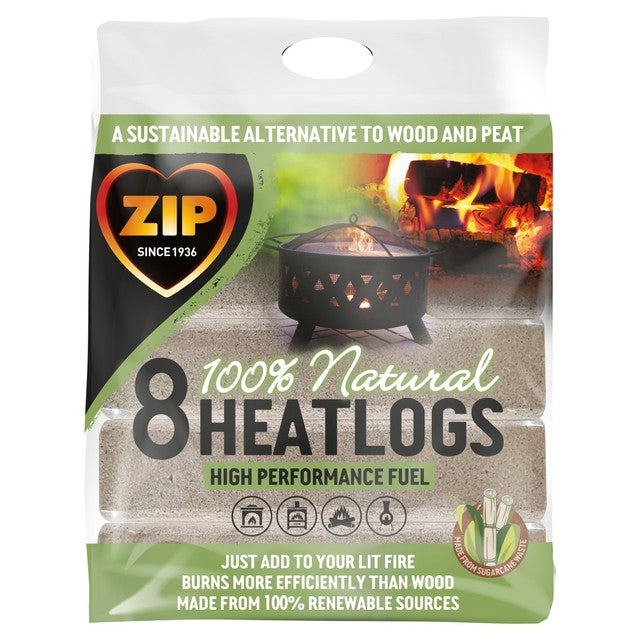 SHS Brands 100% Natural Heatlog 8 per pack (British brand)
