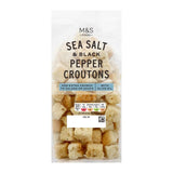 M&S Sea Salt Black Pepper Croutons 80g, imported from the UK