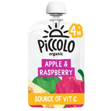 Piccolo Apple & Raspberry Organic Baby Food Pouch for 6+ Months 100g