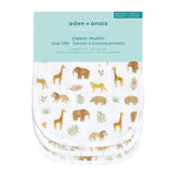 Aden+Anais Essentials Cotton Muslin Baby Snap Bibs Tanzania 3 Pack