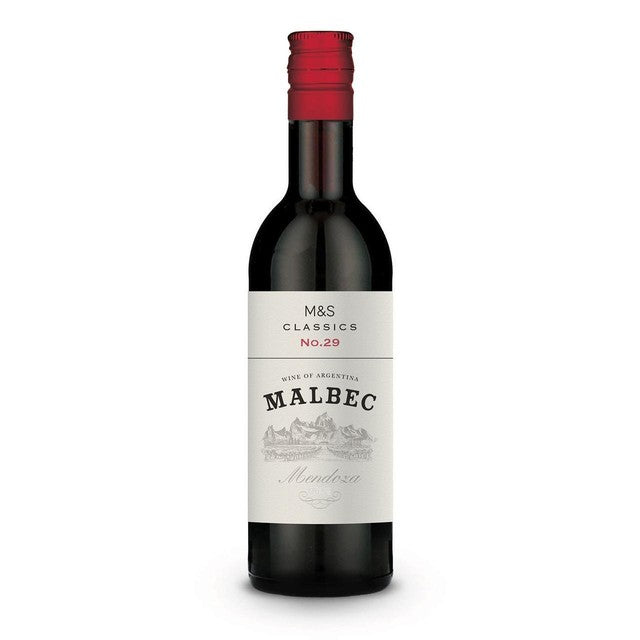 M&S Malbec red wine 250ml, imported from the UK