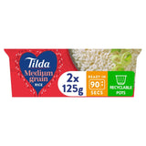 Tilda medium grain rice pots 250g (British brand)