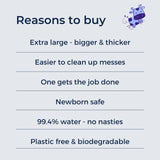 Mum & You extra large biodegradable baby wipes 40 pack, imported from the UK