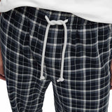 M&S men's cotton checked loungewear bottoms navy 2XL, UK version