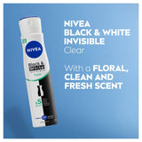 Nivea anti-perspirant deodorant spray Black & White Fresh 250ml, imported from the UK