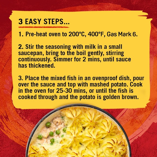 Schwartz fish pie recipe mix 26g (British brand)