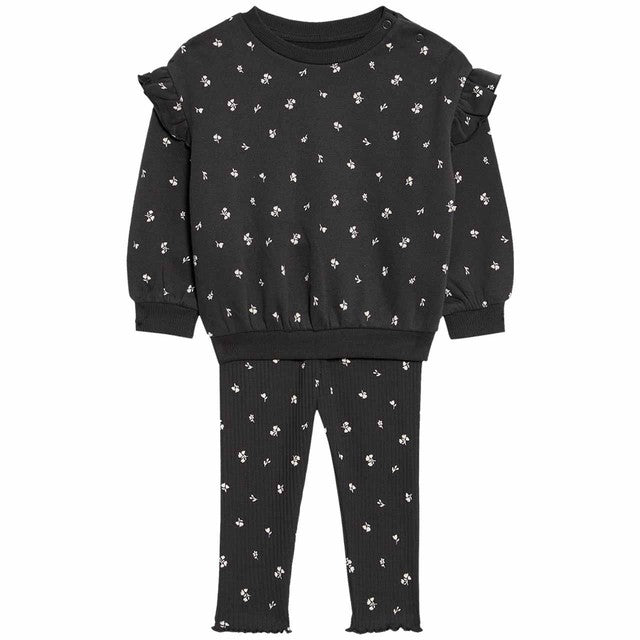 M&S floral sweat outfit grey 12-18 months, imported from the UK