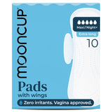 Mooncup Maxi Night+ pads 10 pack, imported from the UK