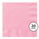 Unique Party Baby Pink 2-Ply Party Napkins 20 Pack