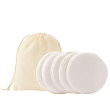 M&S 5 Reusable Cotton Pads & Bag, White Eco-Friendly Cotton Pads