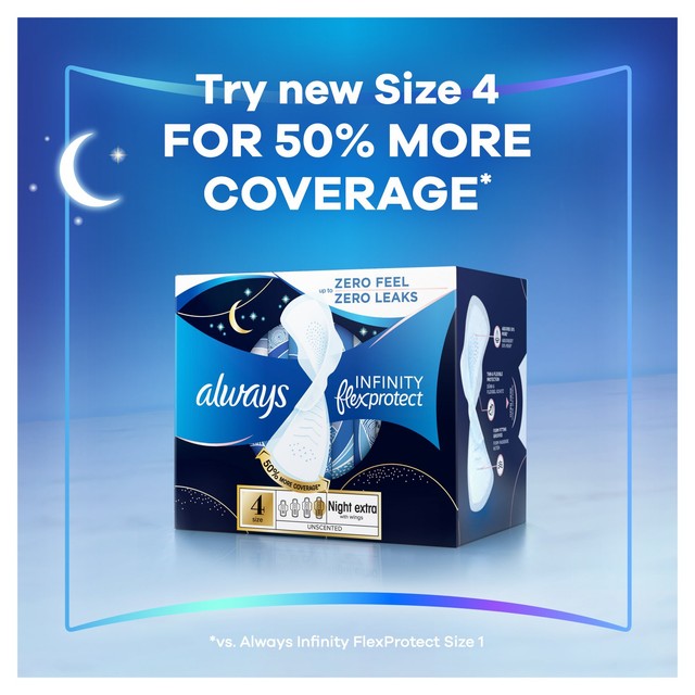 Always Infinity Long sanitary towels size 2 with wings - British product