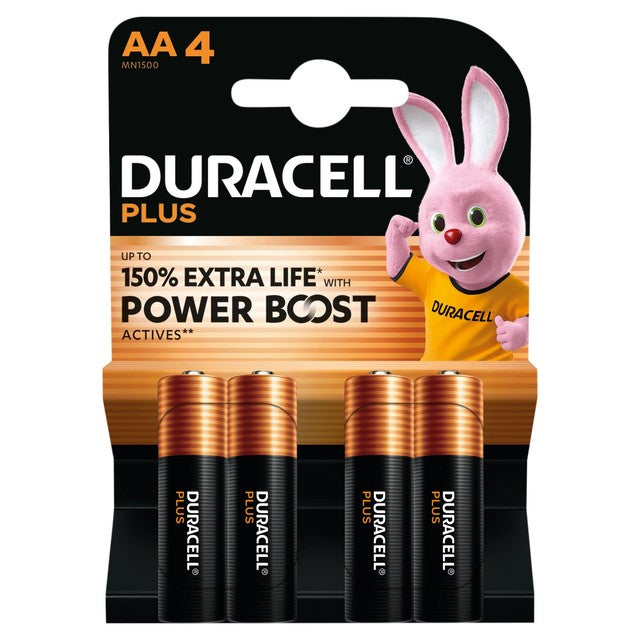Duracell AA alkaline batteries 4 pack - British product
