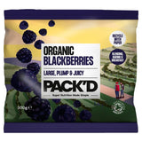 Pack'd organic blackberries 300g, imported from the UK