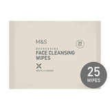 M&S face wipes white flowers 25 pack, imported from the UK