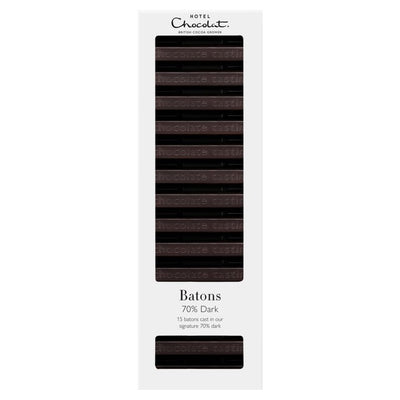 Hotel Chocolat 70% Dark Chocolate Batons Vegan Dark Chocolate 120g
