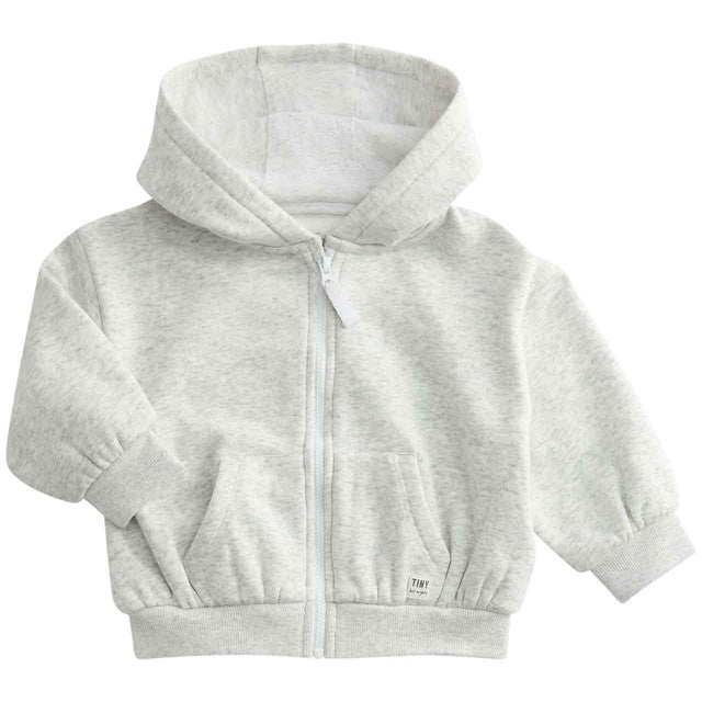 M&S Tommy Zip Up Hoodie Grey Marl 3-6 Months, imported from the UK