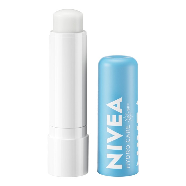 Nivea Hydro Care SPF15 lip balm 4.8g, imported from the UK