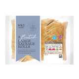 M&S British pork sausage rolls 2 pack, imported from the UK