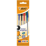 BIC Cristal Original Assorted Ballpoint Pens Box of 4