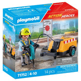 Playmobil Action Heroes Construction Worker with Pneumatic Drill Toy