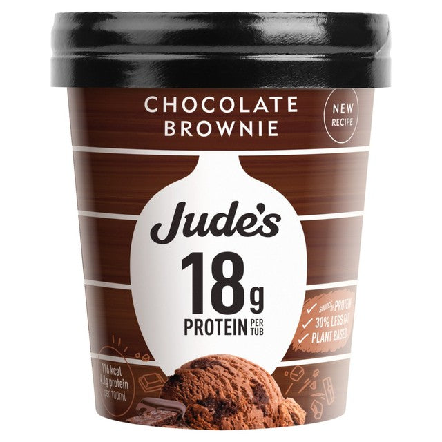 Jude's Plant Based Protein Chocolate Brownie ice cream 460ml, UK version