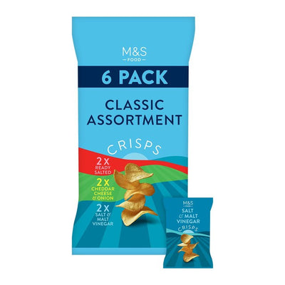 M&S Classic Crisp Assortment Multipack 6 Bags