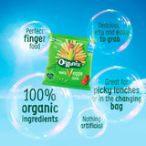 Organix carrot baby puffs 4 x 18g multipack, imported from the UK