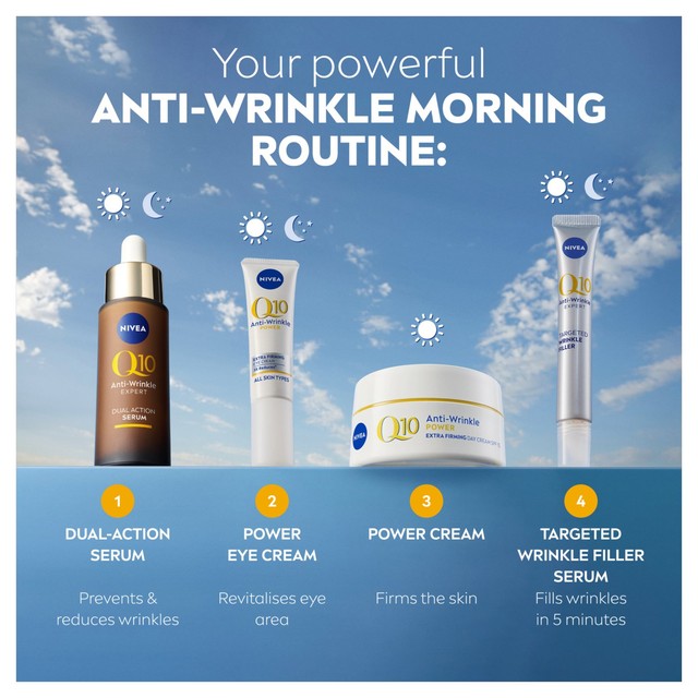 Nivea Q10 Anti-Wrinkle Day Cream SPF15 50ml, imported from the UK