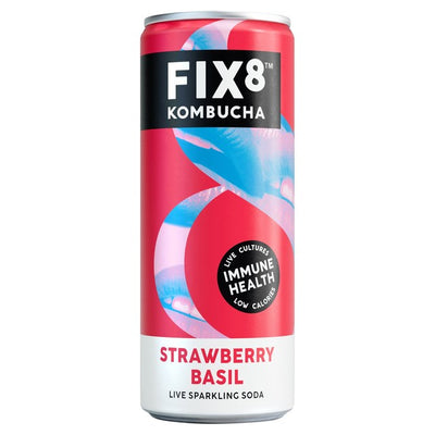Fix8 Strawberry Basil Kombucha Beverage 250ml