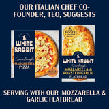White Rabbit Pizza Co sourdough mozzarella garlic flatbread 210g (British brand)