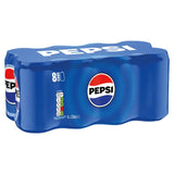 Pepsi Regular cola soft drink 8 x 330ml, imported from the UK