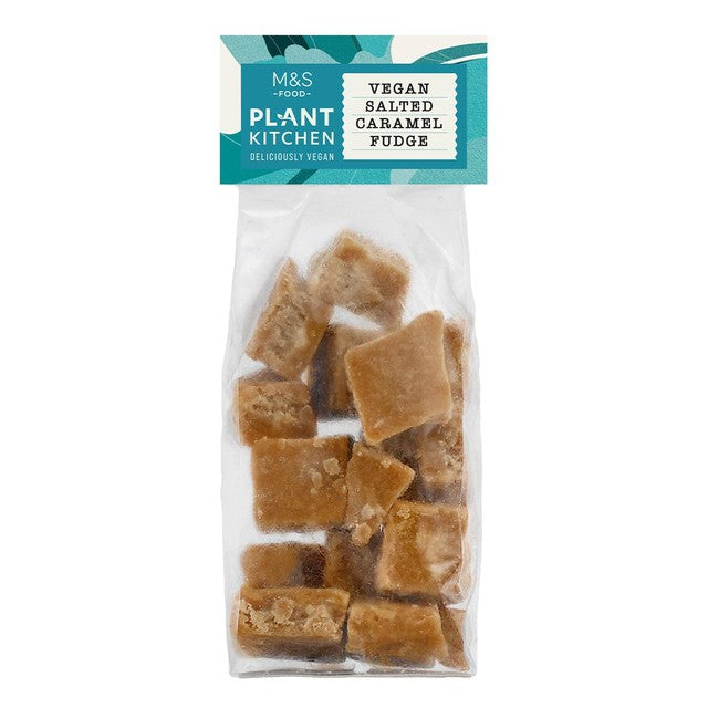 M&S salted caramel vegan fudge 300g, imported from the UK
