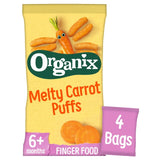 Organix Melty Organic Carrot Baby Puffs Organic Baby Snack 4 x 18g Multipack