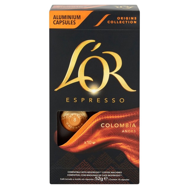 L'OR Colombia Coffee Pods Intensity 8 x10, UK version