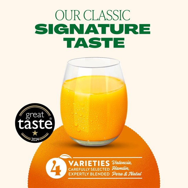 Tropicana orange juice with extra juicy bits 900ml (British brand)