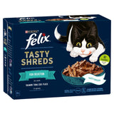 Felix Tasty Shreds Fish Selection in Gravy wet cat food 12 x 80g - British product
