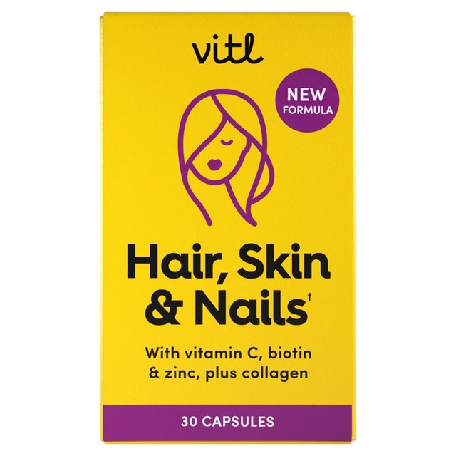 VITL Hair, Skin & Nails supplement 30 capsules (British brand)