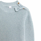 M&S boys pure cotton open knit jumper blue 6-9 months, imported from the UK