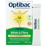 Optibac Probiotics Bifido & Fibre Digestive Probiotic Supplement 10 Sachets