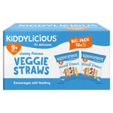 Kiddylicious Cheesy Flavoured Veggie Straws Baby Snacks 10 x 12g