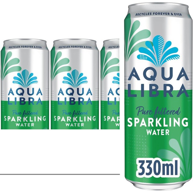 Aqua Libra sparkling water 330ml cans - British product