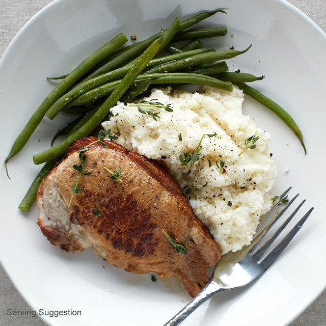Ocado bone-in pork chops 500g, imported from the UK