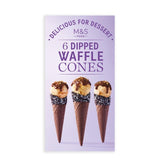 Marks and Spencer Chocolate Waffle Cones for Ice Cream 6 Pack