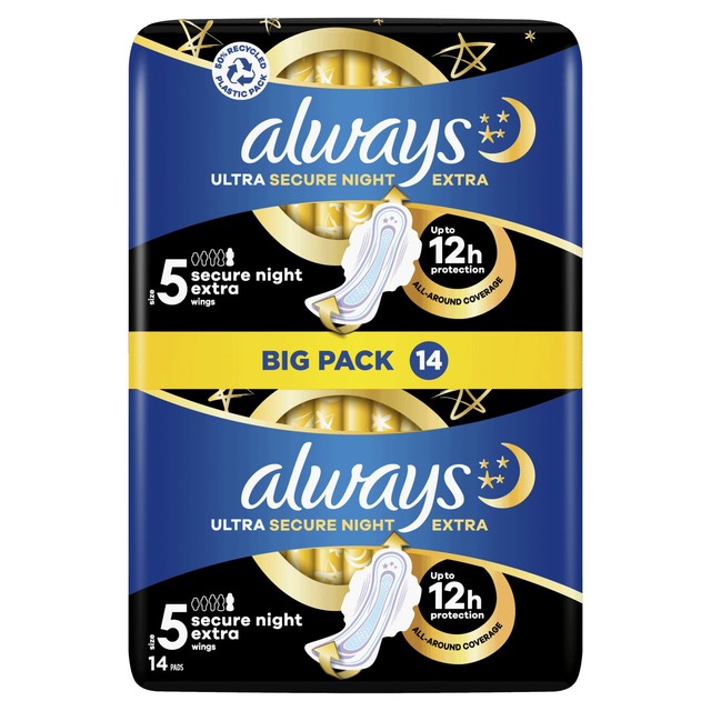 Always sanitary towels Secure Night Extra Size 5 - British product