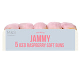 M&S Iced Raspberry Soft Buns 5 per pack, imported from the UK