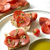Natoora freshly sliced spicy chorizo 90g, imported from the UK