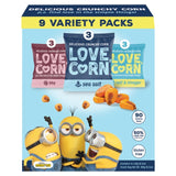 Love Corn Variety Pack BBQ, Sea Salt & Salt & Vinegar Crunchy Corn Snacks 9 x 20g