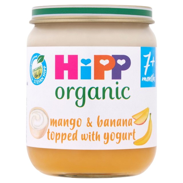 HiPP Organic mango banana baby food jar 160g, UK version
