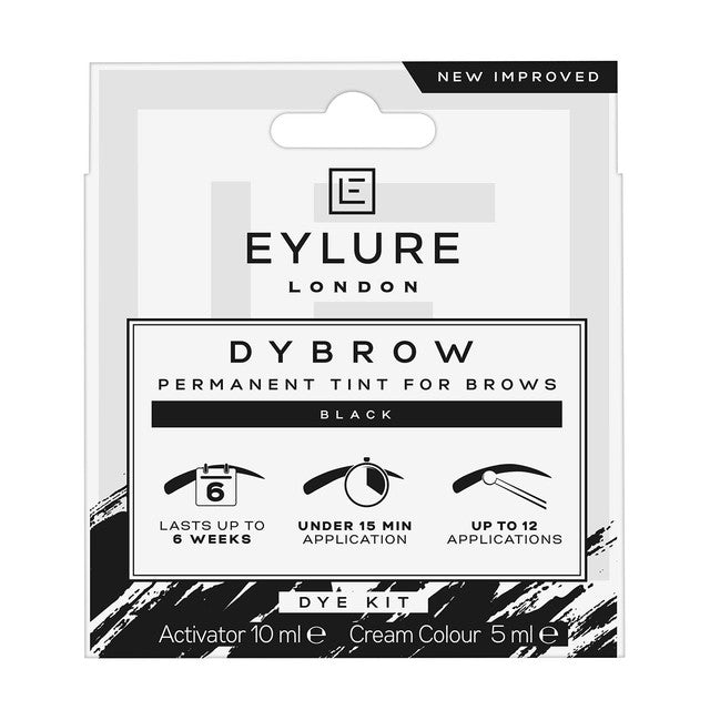 Eylure Pro-Brow Black Dybrow eyebrow tint kit - British product